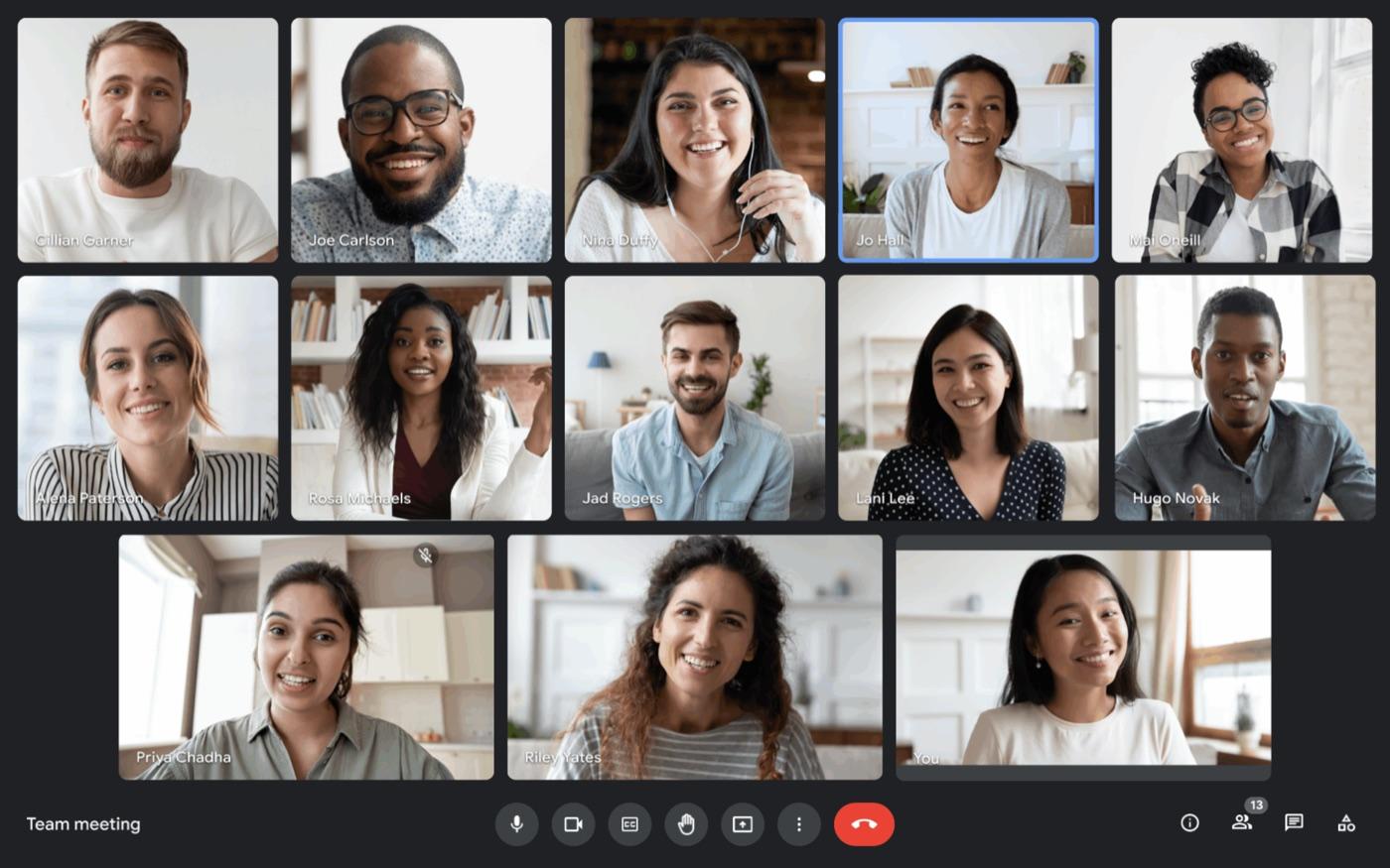 A Google Meet call with no bot participant
