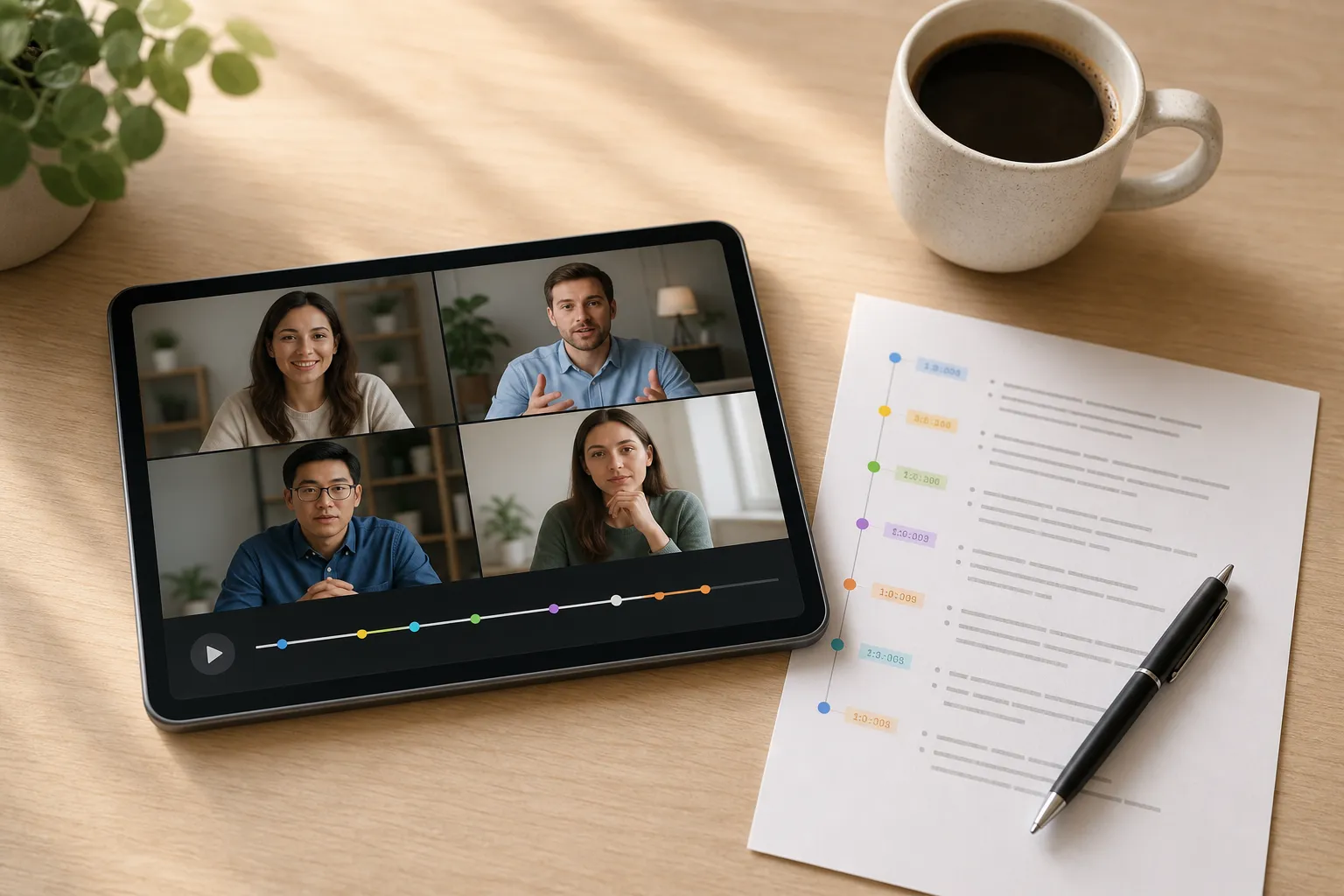 Learn a step-by-step way to write meeting summaries with concrete examples and a reusable template. Works for Zoom, Teams, and Meet, plus pro tips.